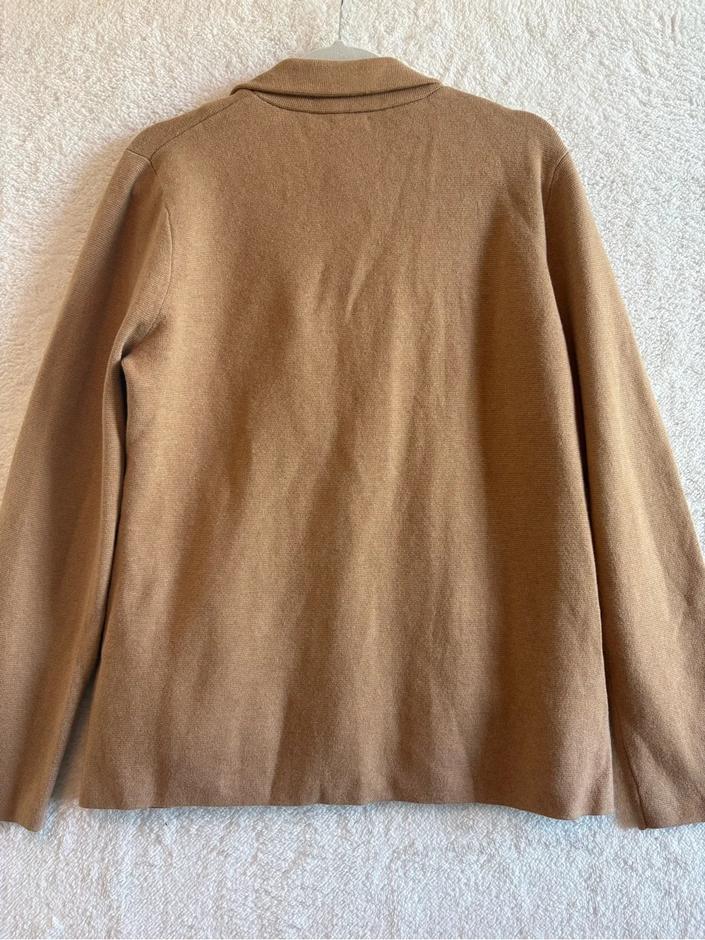 J. Crew Factory Schoolboy Sweater Blazer Heather Acorn 100% Cotton Large NWT